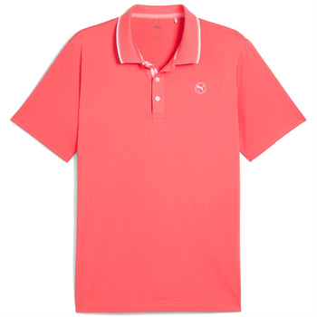MATTR Elevated Solid Polo Peach Frost