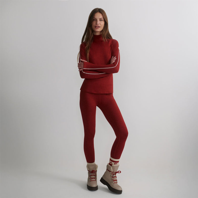 Always Warm Base Layer Leggings Red Dahlia Marl