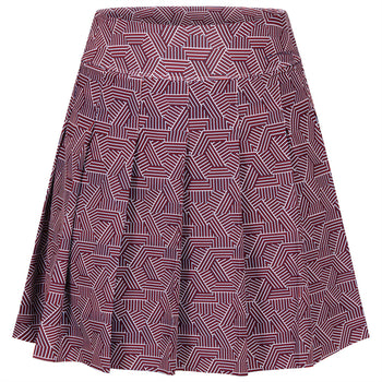 Mira Pleated Regular Fit Skort Hexagon Red