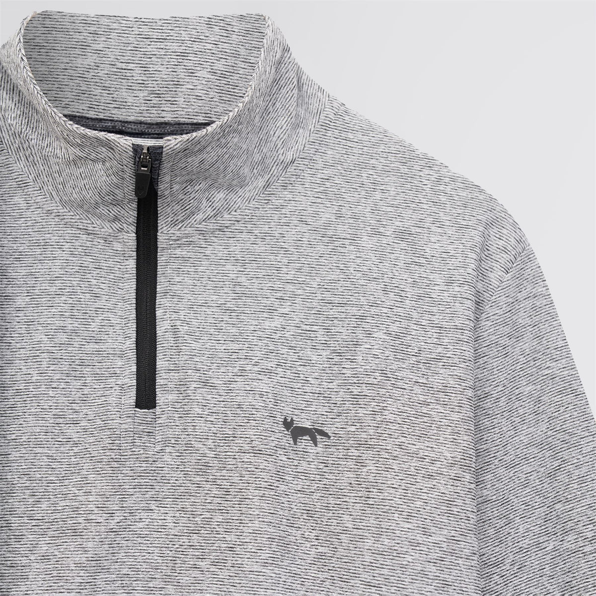 Panelled Mesh Quarter Zip Mid Layer Sage