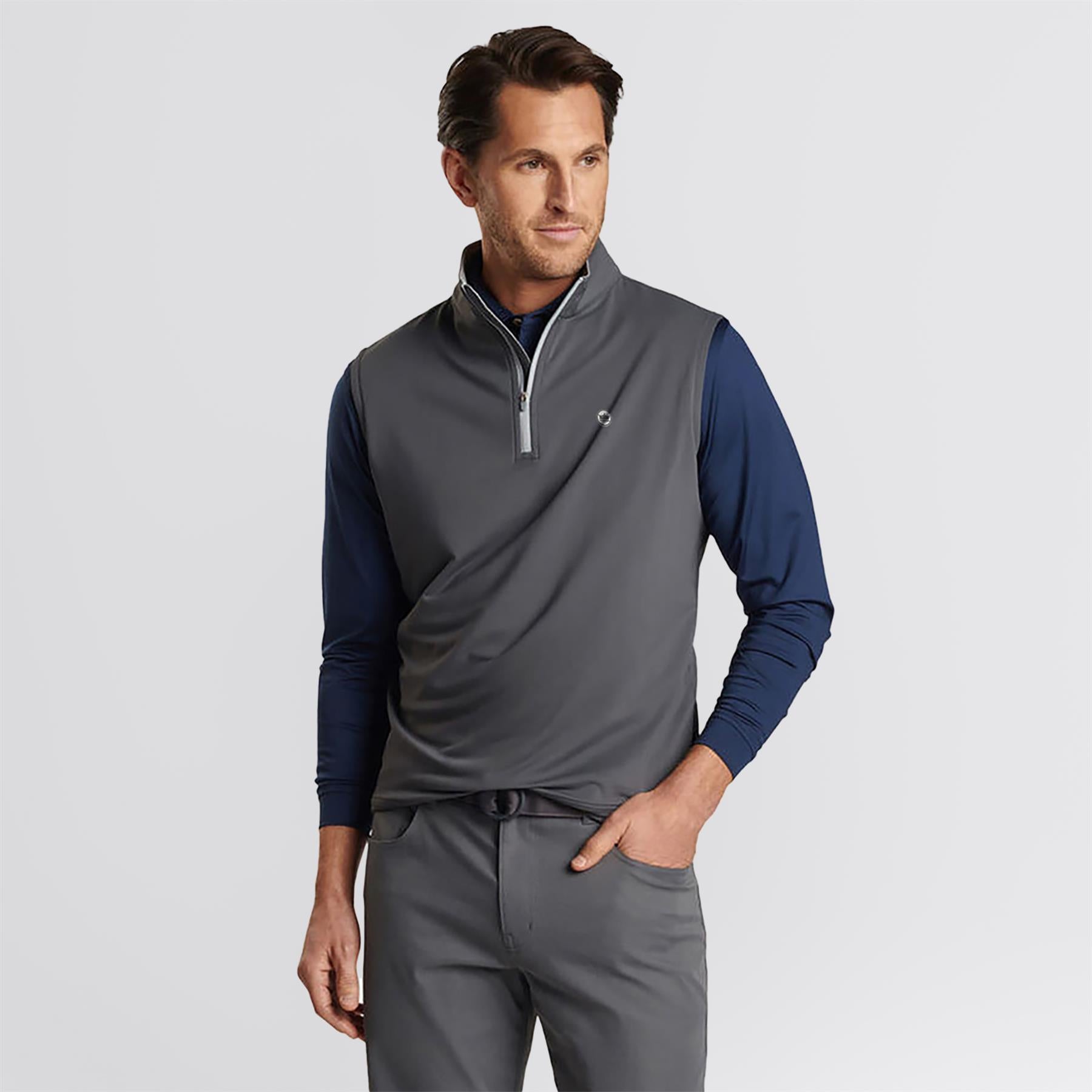 Galway Stretch Loop Ty Quarter Zip Vest Iron