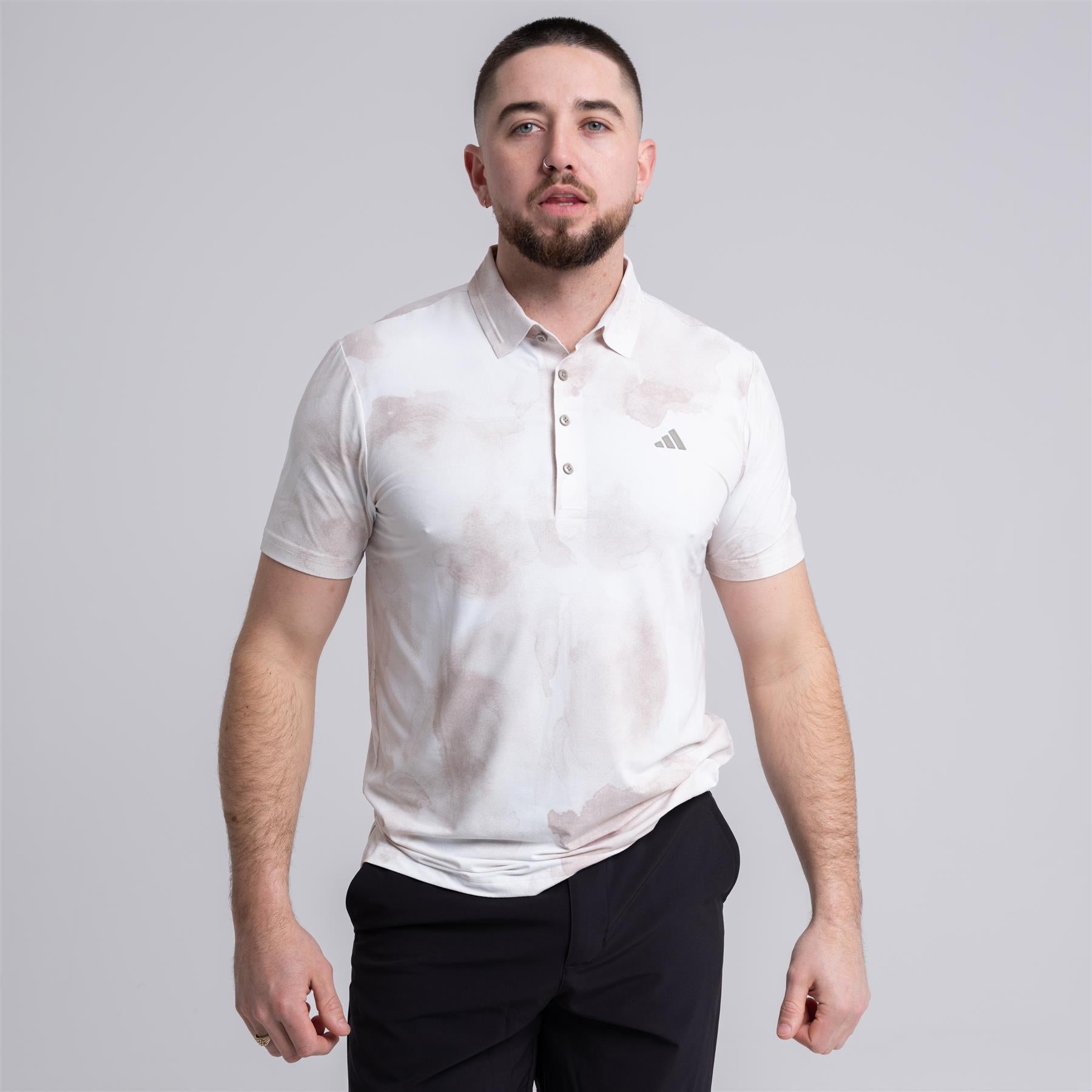 Ultimate365 Tour Printed Polo Beige/White