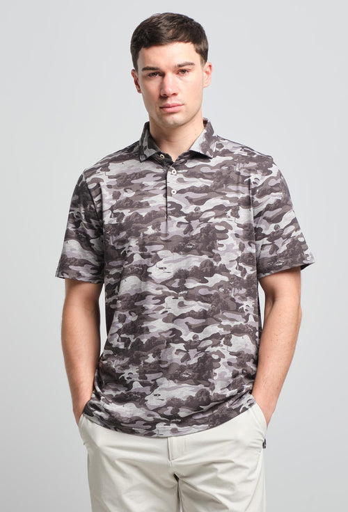 RLX Luxury Performance Jersey Polo Charcoal Grey Course Camo