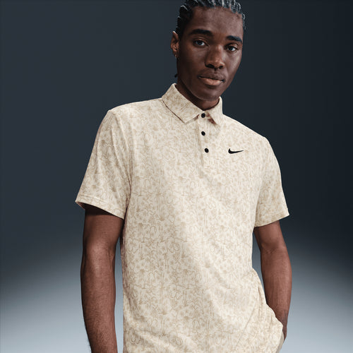 Dri-FIT Tour POA Printed Polo Pale Ivory/Black