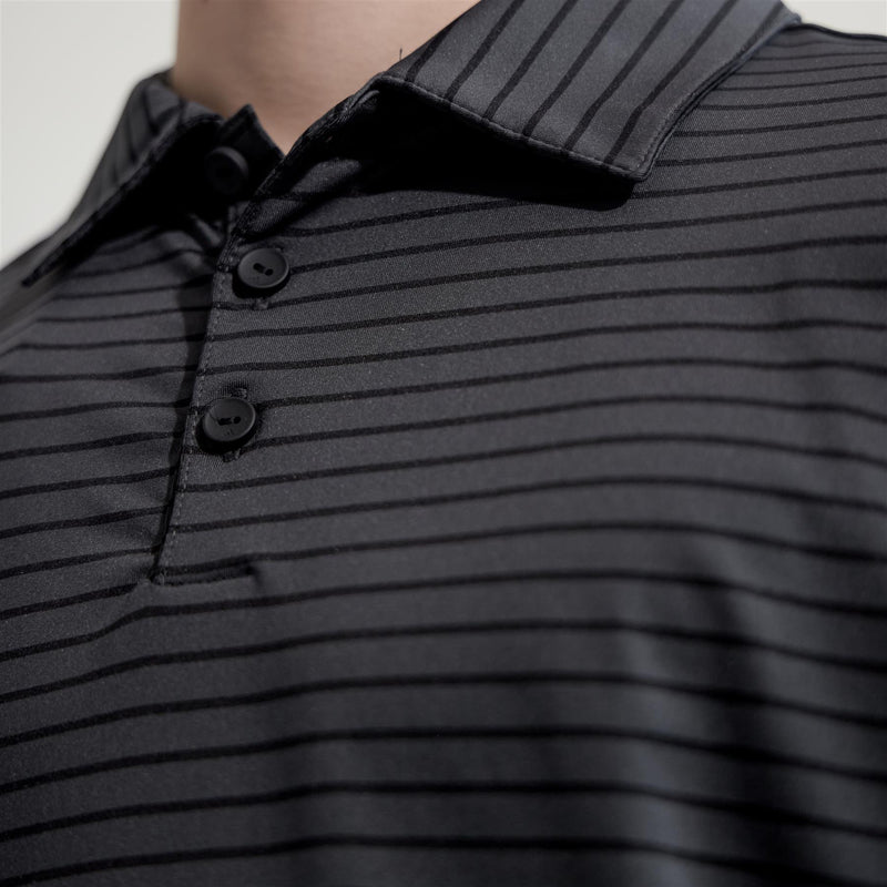 Boys Climacool Striped Polo Black