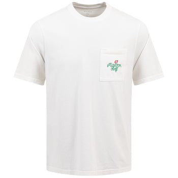 Malbon Golf Players Chest Pocket T-Shirt White | TRENDYGOLF.COM