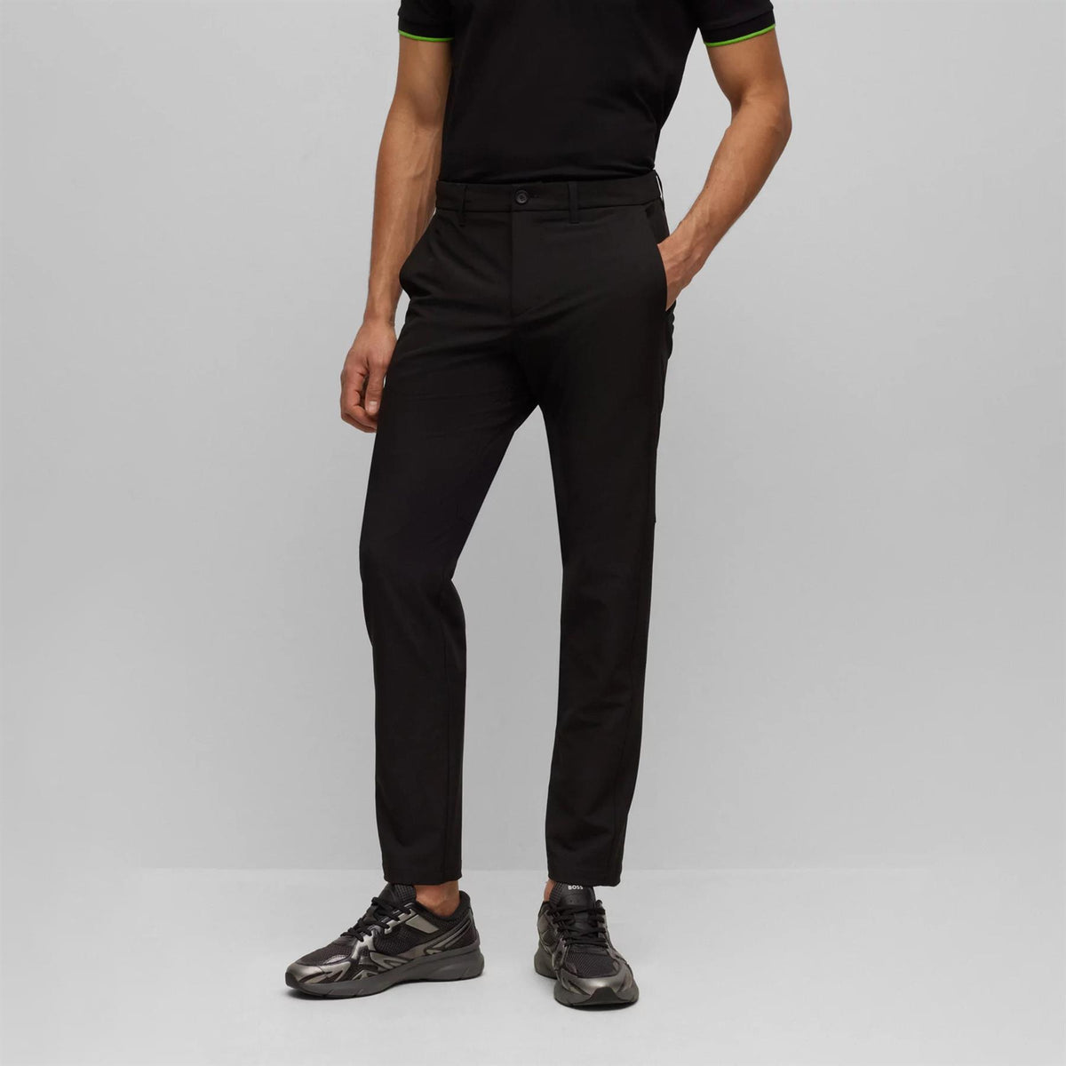BOSS T_Commuter-Slim Trousers Black | TRENDYGOLF – TRENDYGOLF UK