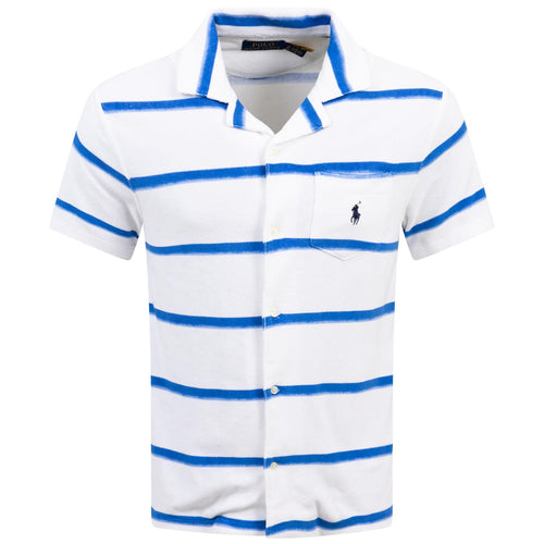 Polo Golf Cotton Knit Ombre Painted Striped Shirt Blue - SU24