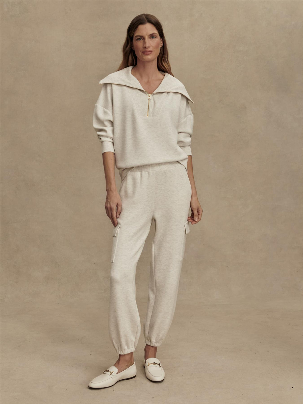 The Cargo 27.5-Inch Trousers Ivory Marl