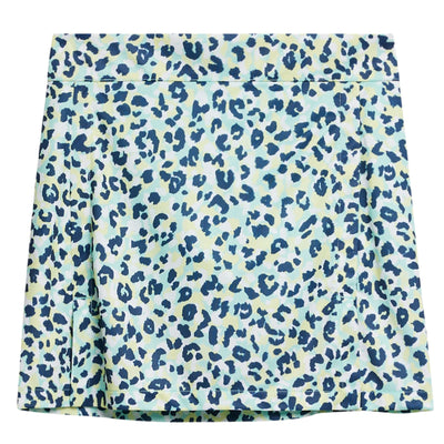Jupe mi-longue imprimée en jersey Amelie TX pour femme Léopard Aruba Bleu - SS24