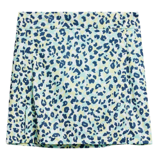 Jupe mi-longue imprimée en jersey Amelie TX pour femme Léopard Aruba Bleu - SS24