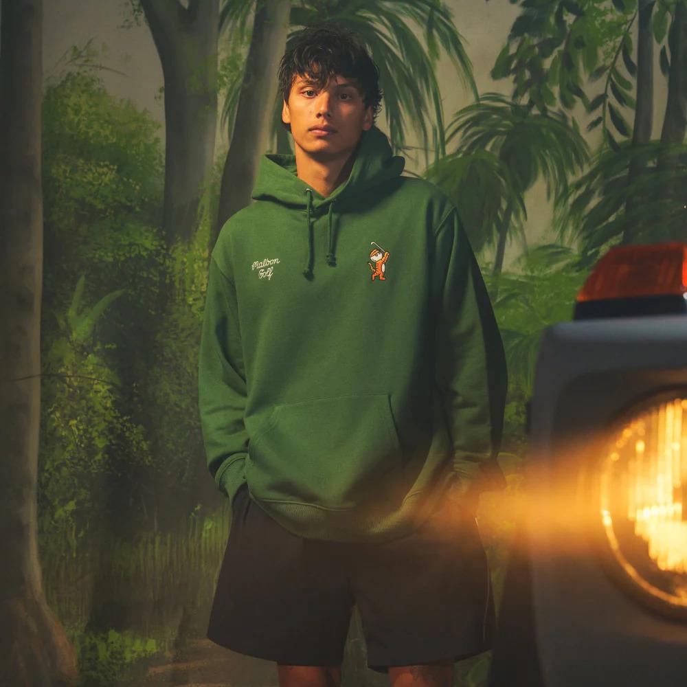 Malbon Golf Tiger Buckets Hoodie Hunter Green | TRENDYGOLF UK