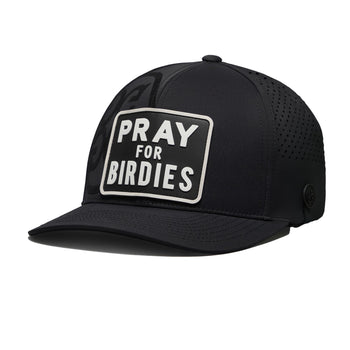 Prey For Birdies Patch Perforated Delta Snapback Hat Onyx