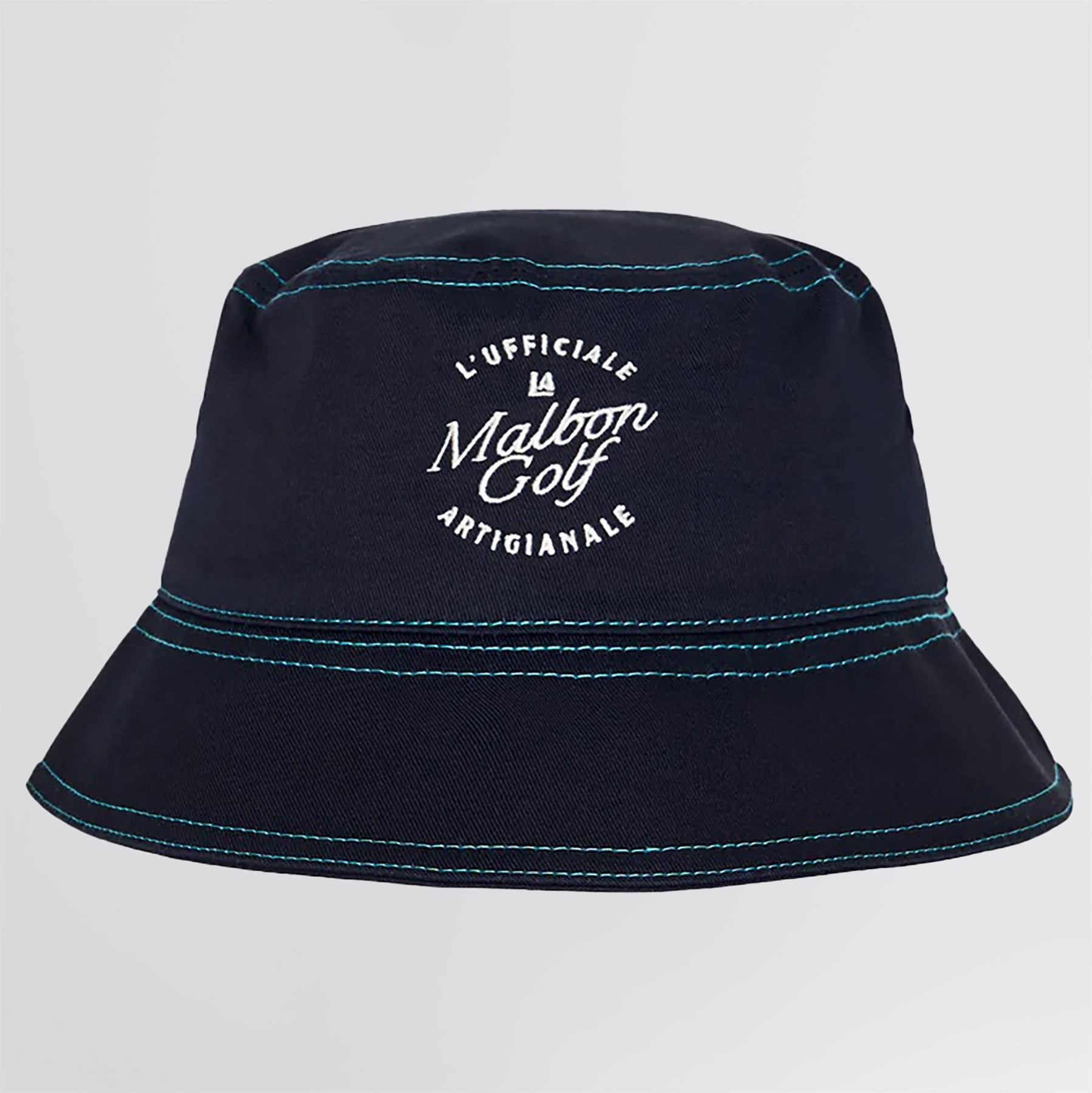 Malbon Golf Artigianale Bucket Hat Navy | TRENDYGOLF UK