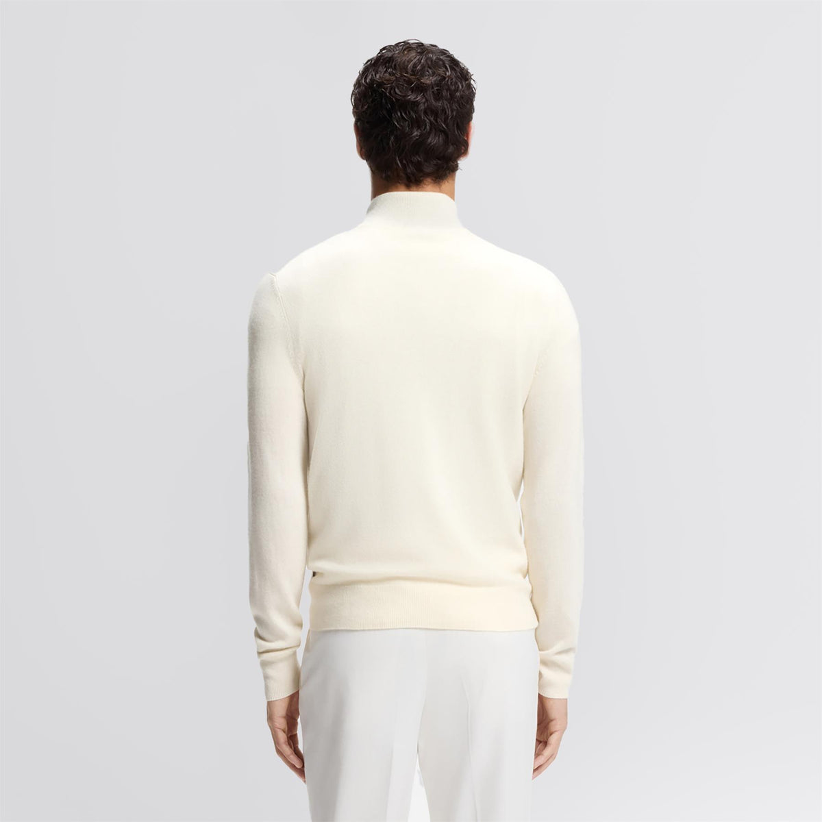 H-Hemarlo Wool Quarter Zip Open White
