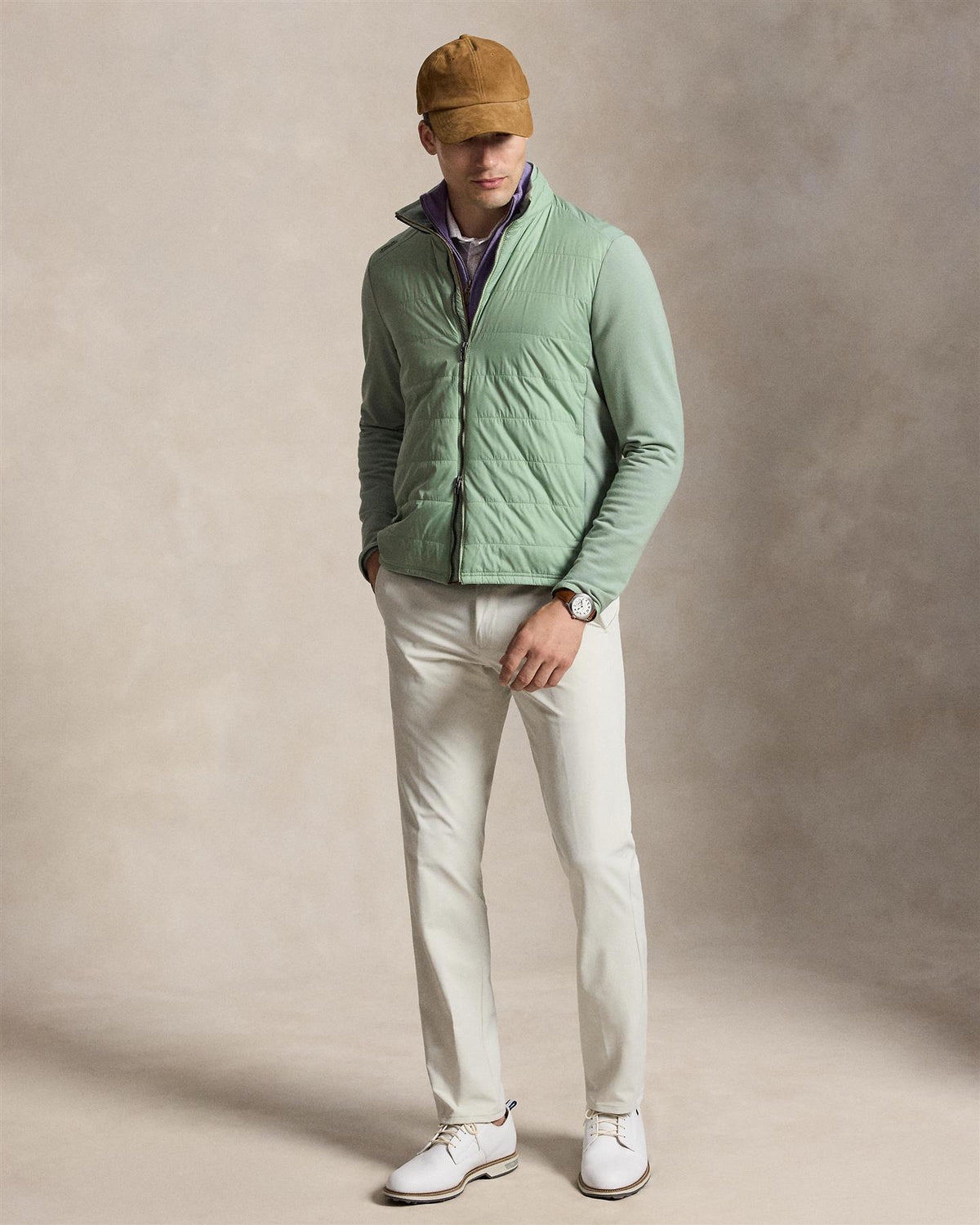 Hybrid Mockneck Jacket Light Green