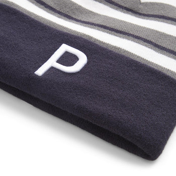 WRMLBL Stripe Pom Beanie Navy Blazer/Slate Sky