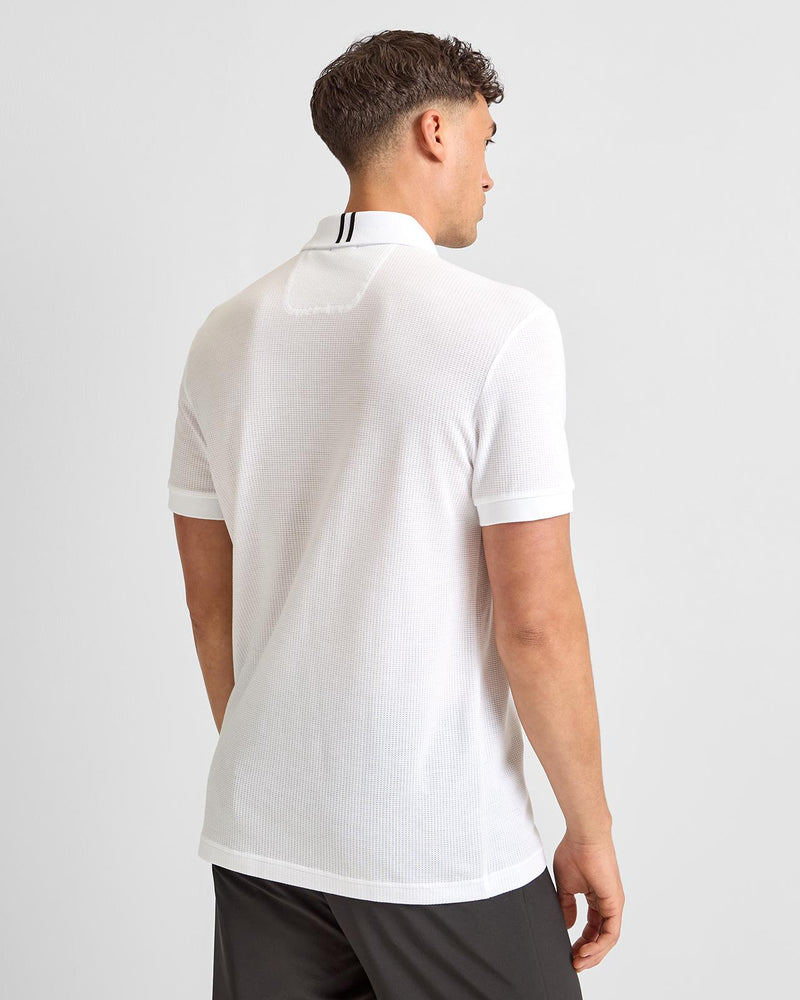 Terrace Zip Polo White