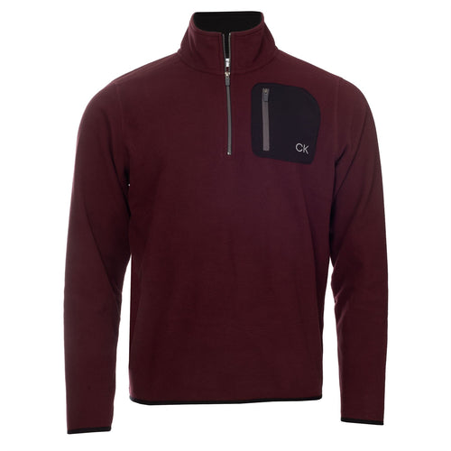 Planet Fleece Half Zip Mid Layer Burgundy - AW24