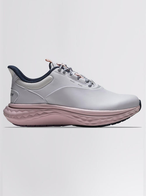 FJ Quantum Spikeless Wide Golf Shoes White/Pink