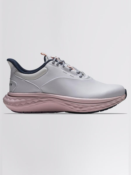FootJoy FJ Quantum Spikeless Wide Golf Shoes White/Pink