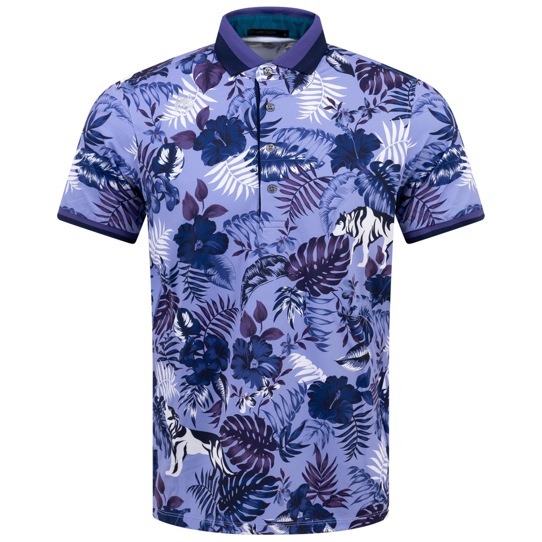 Floral Wolf Jungle Polo Iz