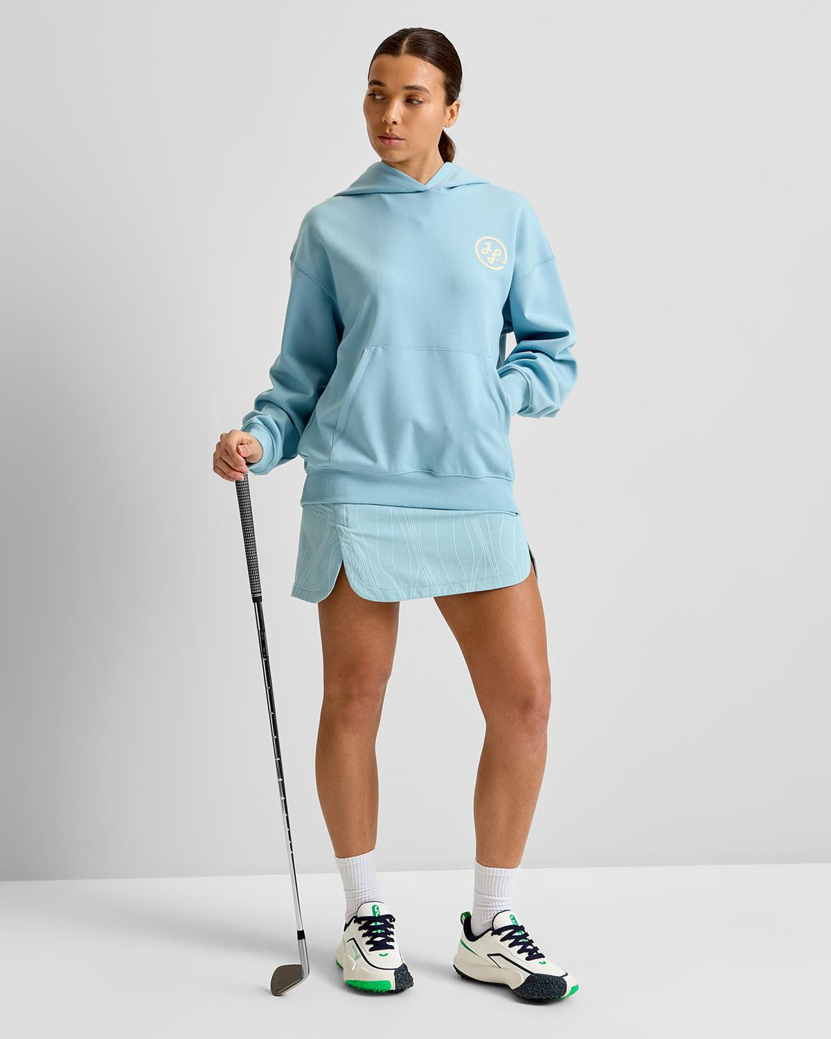 Cove Print Hoodie Forget-Me-Not