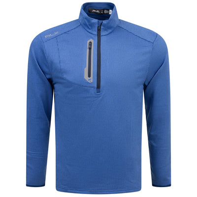 RLX Classic Fit Stretch Jersey Half Zip Mid Layer Royal Blue - SS24
