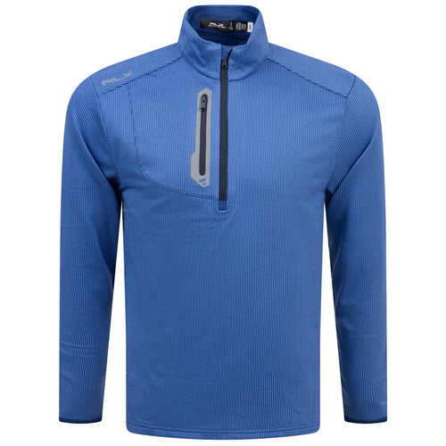 RLX Classic Fit Stretch Jersey Half Zip Mid Layer Royal Blue - SS24