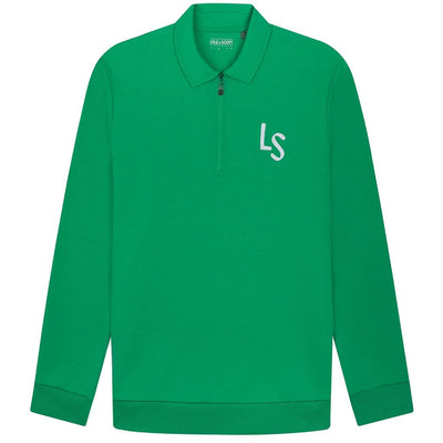 LS Logo Quarter Zip Sweat Fairway Green - SS24