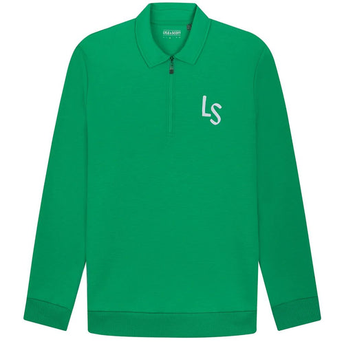 LS Logo Quarter Zip Sweat Fairway Green – SS24