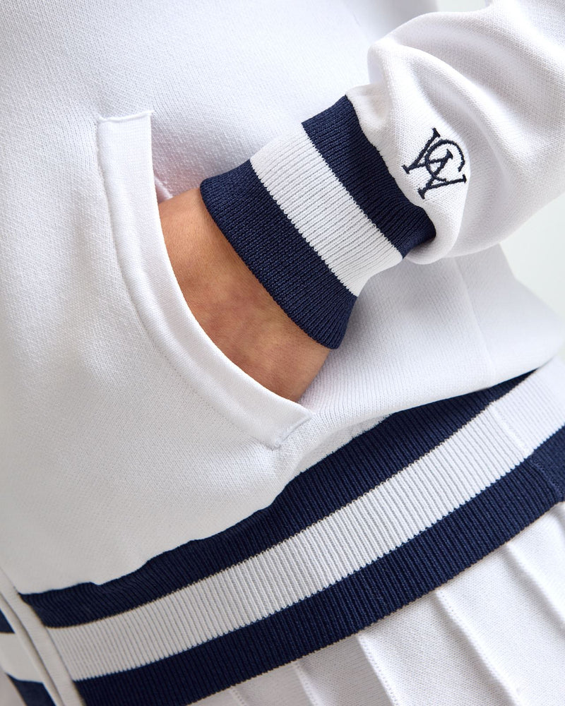 Anne Cardigan White/Legacy Navy