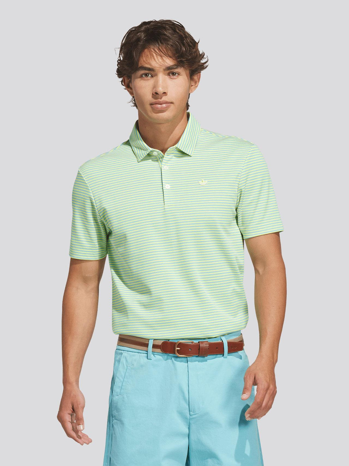 Originals Stripe Pique Polo Pure Lemon/Light Aqua