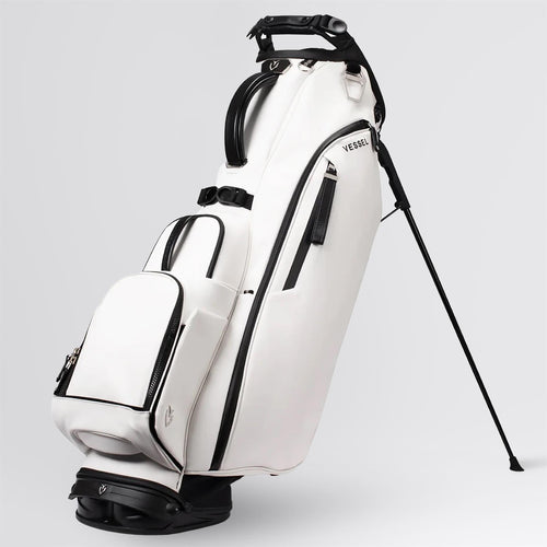 Player V 14-Way Stand Bag Pebbled White