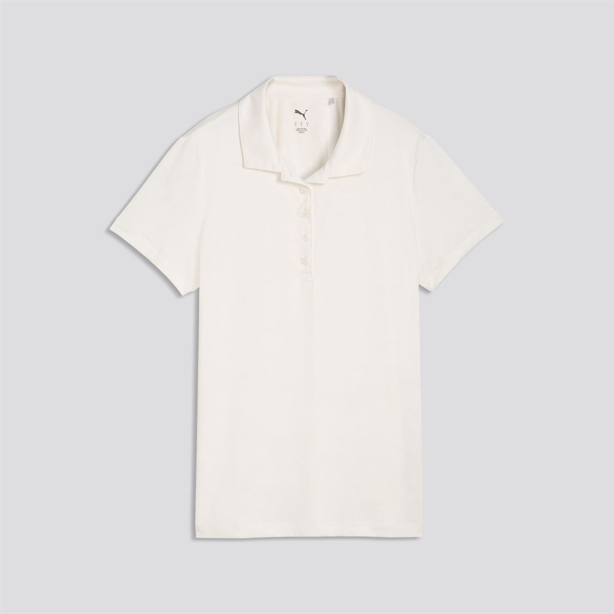 Floral Lace Jacquard Polo Shirt Warm White