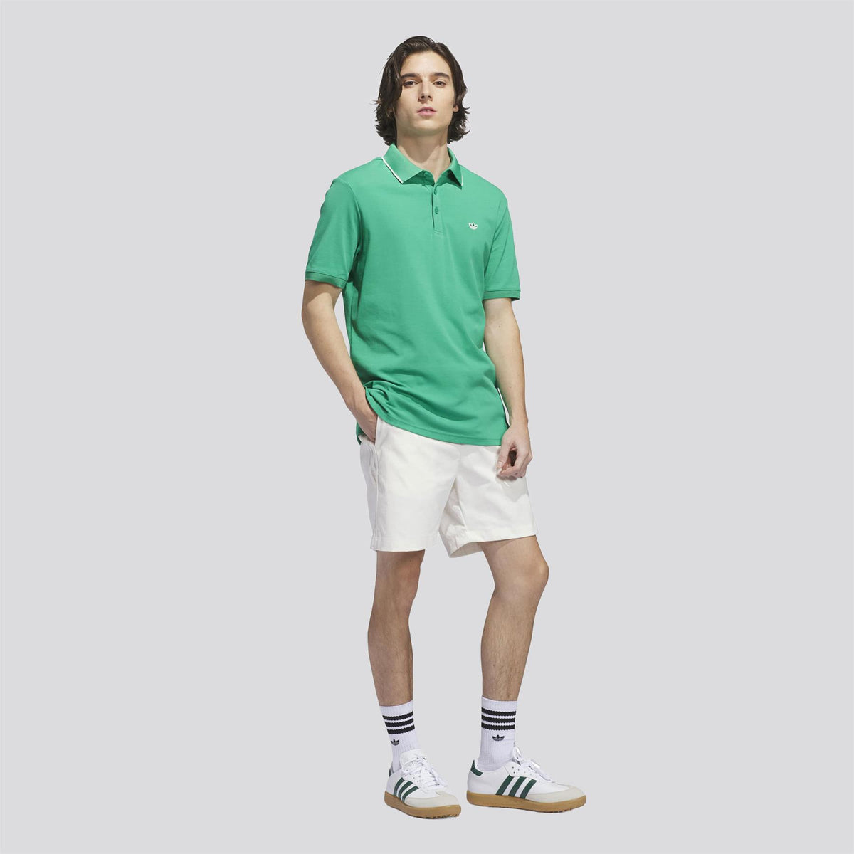 Originals Twistknit Trefoil Polo Court Green