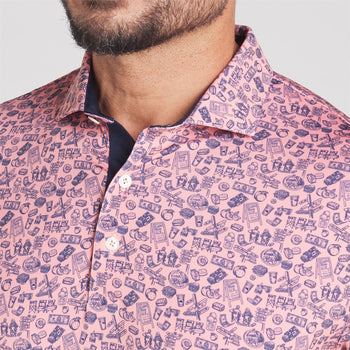 MATTR Peach Stand Polo Pink Fruit