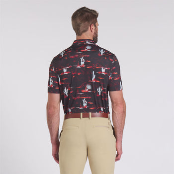 MATTR Bushland Polo Puma Black/Intense Red