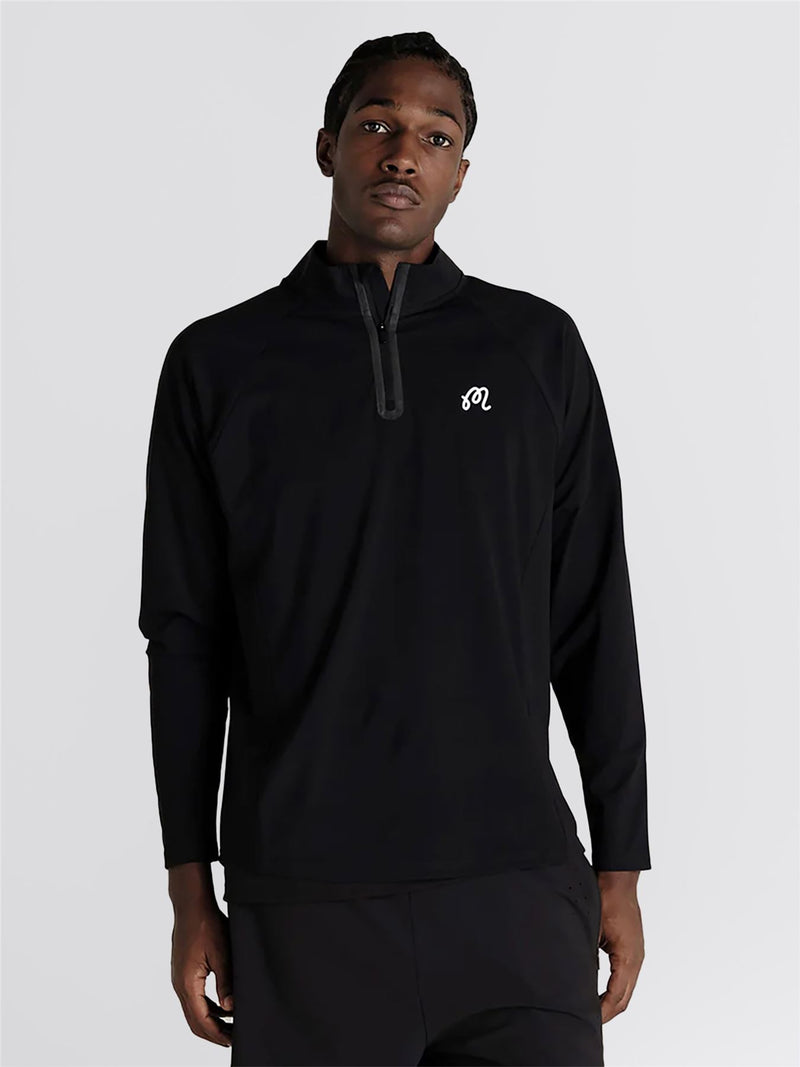 Performance Raglan Quarter Zip Mid Layer Black