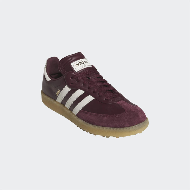 Samba Spikeless Golf Shoes Maroon/Off White/Gum 3