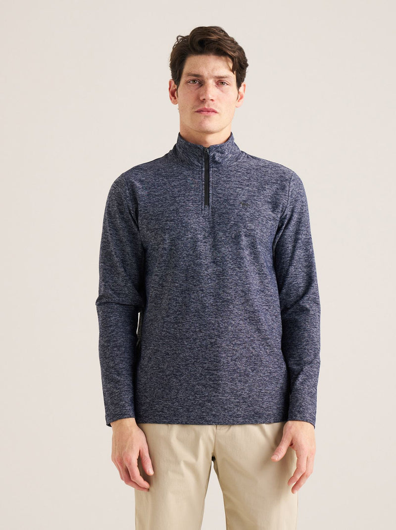 Panelled Mesh Quarter Zip Mid Layer