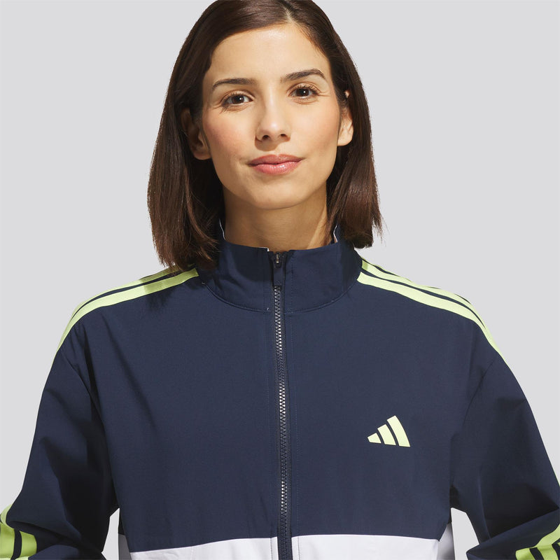 Beyond The Course Colour Block Twistweave Full Zip Jacket Collegiate Navy/White