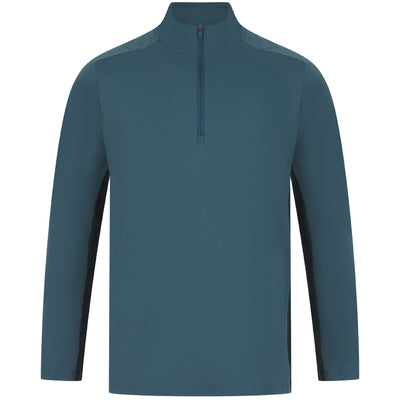 In Motion LS Panel Quarter Zip Mid Layer Blue - SS24