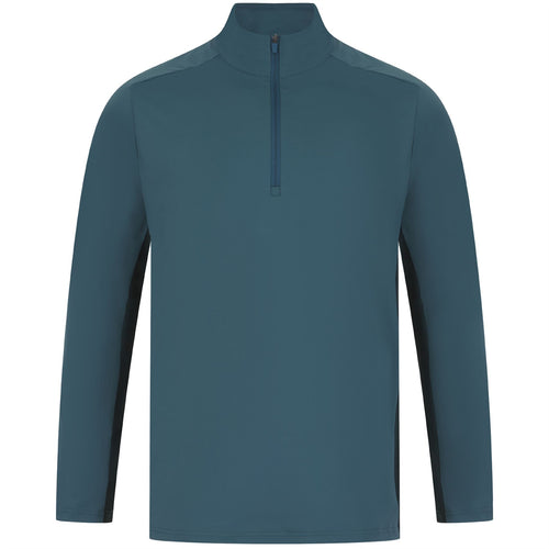 In Motion LS Panel Quarter Zip Mid Layer Blue - SS24