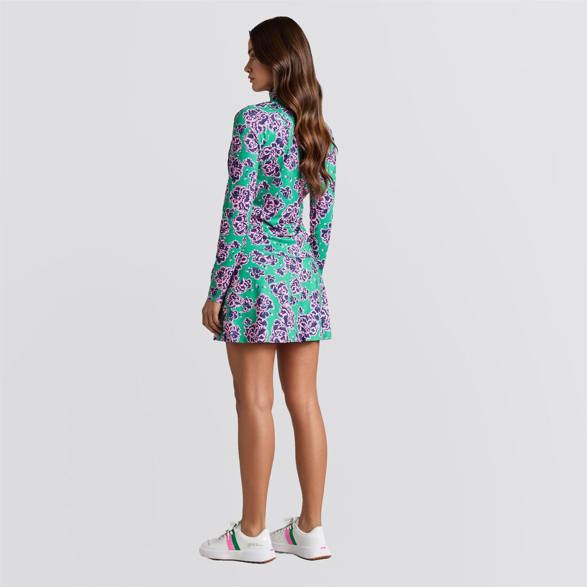 Graphic Floral Print Tech Jersey Skort Clover