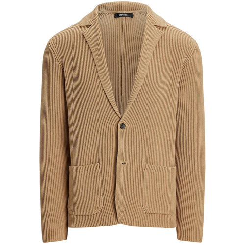 RLX Cotton Knit Cardigan Camel Melange - SS25