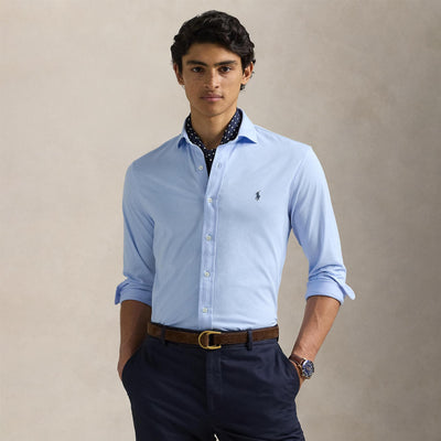 Polo Golf Cotton Jersey Shirt Office Blue