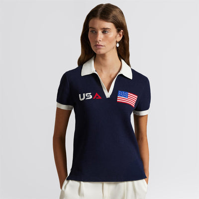 US Ryder Cup Cotton Knit Sweater Refined Navy/Ceramic White