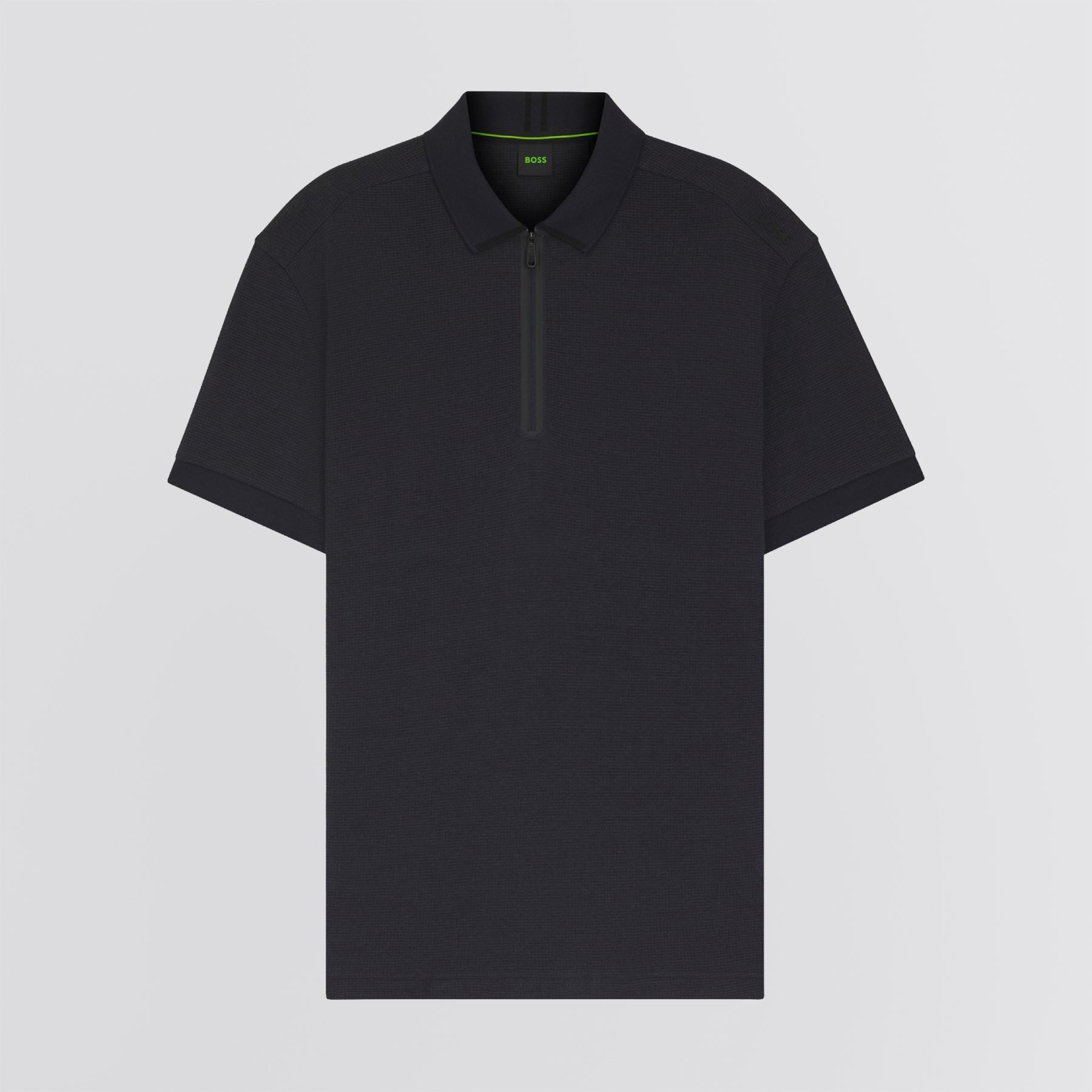 BOSS Terrace Zip Polo Dark Blue | TRENDYGOLF UK