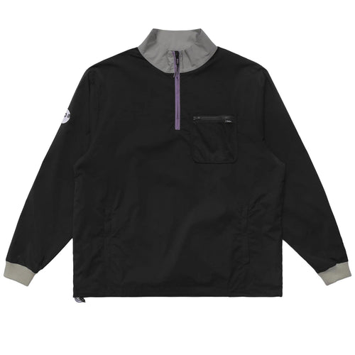 Cascade Quarter Zip Windshirt Jacket Black - AW24